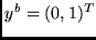 $y^b = (0,1)^T$