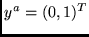 $y^a = (0,1)^T$