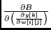$\frac{\partial B}{\partial
\left( \frac{\partial y[k]}{\partial w[i][j]} \right)}$