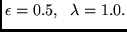 $\epsilon = 0.5, ~~\lambda =1.0.$