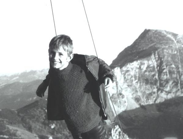 Juergen Schmidhuber as a boy in 
the Bavarian mountains