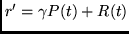$r' = \gamma P(t) + R(t)$