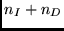 $n_I+n_D$