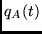 $q_A(t)$