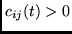 $c_{ij}(t) >0$