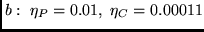$b:~\eta_P = 0.01, ~ \eta_C = 0.00011$