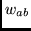$w_{ab}$