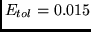 $E_{tol} = 0.015$