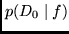 $p(D_0 \mid f)$