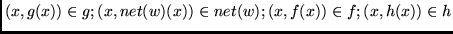 $(x,g(x)) \in g; (x,net(w)(x)) \in net(w); (x,f(x)) \in f;
(x,h(x)) \in h$