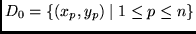 $D_0=\{(x_p,y_p) \mid 1 \leq p \leq n\}$