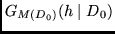 $G_{M(D_0)}(h \mid D_0)$
