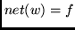 $net(w)=f$