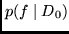 $p(f \mid D_0)$