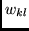 $w_{kl}$