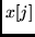 $x[j]$