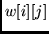 $w[i][j]$
