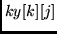 $ky[k][j]$