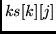 $ks[k][j]$