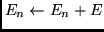 $E_n \leftarrow E_n + E$