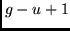 $g-u+1$