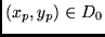 $(x_p,y_p) \in D_0$