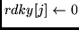$rdky[j] \leftarrow 0$