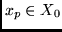$x_p \in X_0$