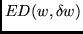 $ED(w,\delta w)$