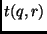 $t(q,r)$