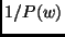 $1/P(w)$