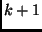 $k+1$