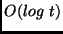 $O(log&nbsp;t)$