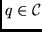 $q \in \cal C$