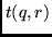 $t(q,r)$