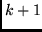 $k+1$