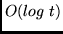 $O(log~t)$