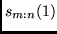 $s_{m:n}(1)$