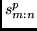 $s^p_{m:n}$