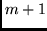 $m+1$