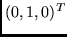 $(0, 1, 0)^T$