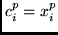 $c^p_i = x^p_i$