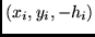 $(x_i,y_i, -h_i)$