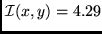 ${\cal I} (x,y) = 4.29$
