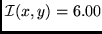 ${\cal I} (x,y) = 6.00$
