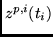 $z^{p,i}(t_i)$