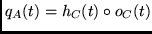 $q_A(t) = h_C(t) \circ o_C(t)$