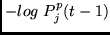 $-log~P^p_j(t-1)$