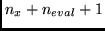 $ n_x + n_{eval} + 1 $