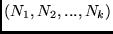 $(N_1, N_2, ..., N_k)$